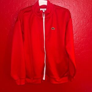 Lacoste Vibrant Red Jacket with White Accents